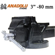 Anadolu Strong 80MM 3" Dövme Çelik Sabit Tezgah Masa Mengenesi