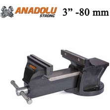 Anadolu Strong 80MM 3" Dövme Çelik Sabit Tezgah Masa Mengenesi