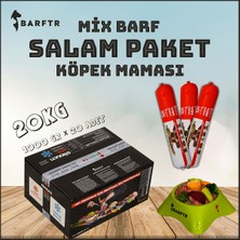 Barftr - Mix Barf 20 kg Salam Köpek Maması (20 Paket - 1000 Gr)