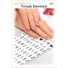 Artikel Bride Harf Karakterli Tırnak Dövmesi,tırnak Tattoo,nail Art ,tırnak Sticker 10X15 cm