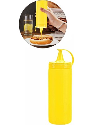 Pratik Mağazam  Plastik Kolay Kullanım Mayonez Sos Şişesi Sızdırmaz Sıvı Yağlık Şişe 400 ml.