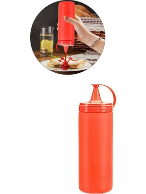 Pratik Mağazam  Plastik Kolay Kullanım Ketçap Sos Şişesi Sızdırmaz Sıvı Yağlık Şişe 400 ml.