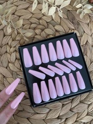 SYBELLE KOZMETİK 100 Adet Pembe Balerin Takma Tırnak