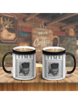 Asilmeydan Time Dergisi Kapak Mustafa Kemal Atatürk - 24 Mart 1923 Sihirli Kupa Bardak T2