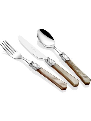 Sandro Rivadossi Vittoria Silver Şampanya 75 Parça Çatal Bıçak Seti