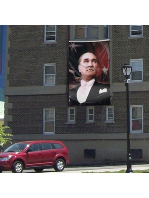 Asilmeydan Ay-Yıldız-Mustafa Kemal Atatürk Poster Dış Cephe Bayrak -300X450CM -3x4,5metre