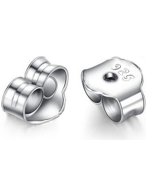 Bigakan 925 Ayar Gümüş Küpe Arkası Küpe Vidası Küpe Klipsi Küpe Kelebeği
