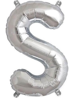 Parti Adresi Harf Folyo Balon S Harfi Gümüş Renk 100 cm - 40"
