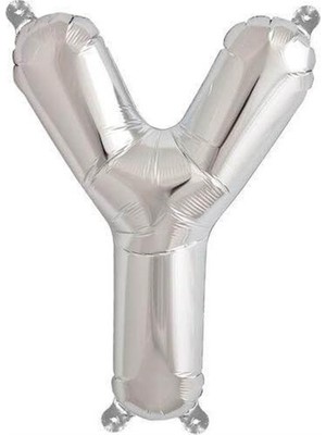 Parti Adresi Harf Folyo Balon Y Harfi Gümüş Renk 100 cm - 40"