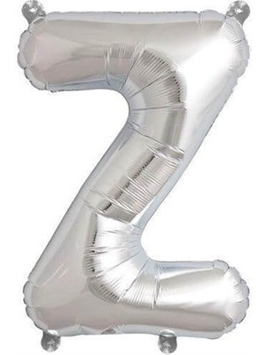 Parti Adresi Harf Folyo Balon Z Harfi Gümüş Renk 100 Cm - 40"