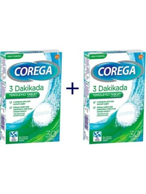Corega Diş Protezi Temizleyici Tablet 30'lu  2 Adet
