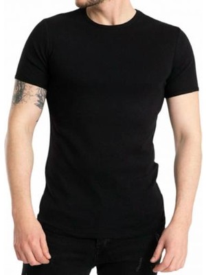 Mody Erkek Pamuk+Likralı Düz Tişört