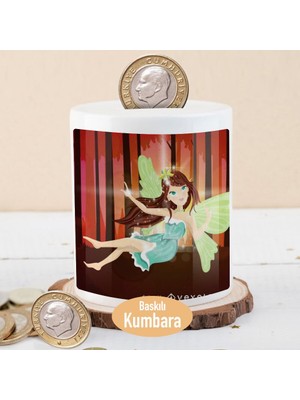 Asilmeydan Sevimli Güzel Peri Kızı Baskılı Para Birikim Kumbarası -7AF2DE