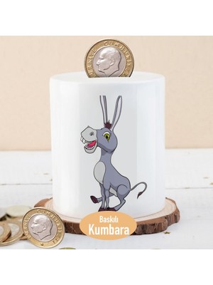 Asilmeydan Sevimli Eşek Para Birikim Kumbarası Seramik Malzeme ile Çocuklara Uygun Eğlenceli Tasarım