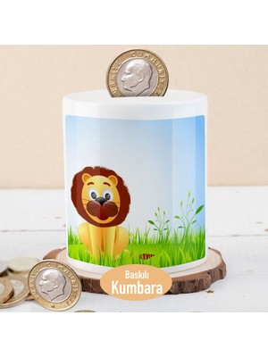 Asilmeydan Ormanların Kralı Neşeli Aslan Baskılı Para Birikim Kumbarası -298