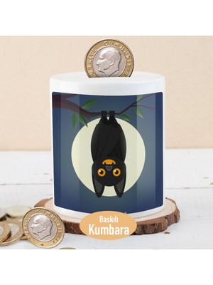 Asilmeydan Happy Halloween Sevimli Yarasa Kumbarası 27 cm Çapında Seramik Malzeme ile Canlı Renkler