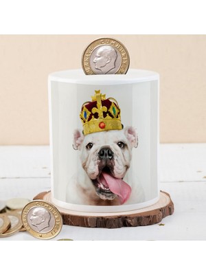 Asilmeydan Kral Taçlı Bulldog Para Birikim Kumbarası -53876-74798