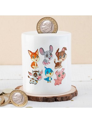 Asilmeydan Sevimli Minik Yavru Hayvanlar Baskılı Para Birikim KUMBARASI-455