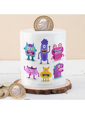 Asilmeydan Pörtlek Göz Canavarlar Para Birikim Kumbara 27 cm Çocuklara Uygun Eğlenceli