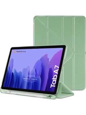 Nezih Case Samsung Galaxy Tab A7 T500 10.4" Uyumlu Origami Kalemlikli Pu Deri Arkası Yumuşak Silikon Kılıf
