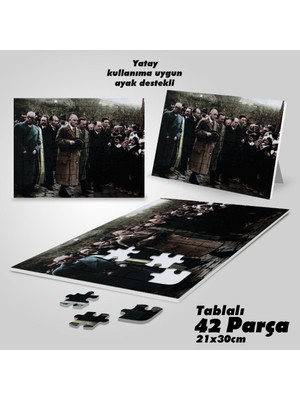 Asilmeydan Asil Hobi Mustafa Kemal Atatürk'ün Vatan ve Millet Sevgisi -Yapboz- Ayak Destekli 42 Parça Puzzle