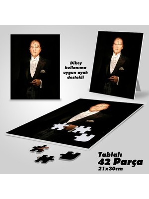 Asilmeydan Asil Hobi Takım Elbiseli Mustafa Kemal Atatürk - Yapboz - Ayak Destekli Çerçeveli 42 Parça Puzzle