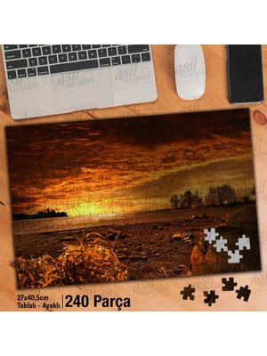 Asilmeydan Asil Hobi Gün Batımı - Peyzaj - Ruh Hali - Doğa Yapboz -Ayak Destekli Çerçeveli 240 Parça Puzzle