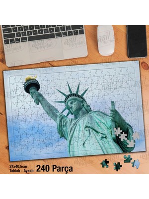 Asilmeydan Asil Hobi Özgürlük Heykeli - Anıt - Mimari - Tarihi Yapboz-Ayak Destekli Çerçeveli 240 Parça Puzzle