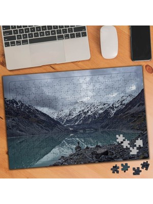 Asilmeydan Karlı Dağ Arasında Göl Manzarası 240 Parça Puzzle YAPBOZ-75226