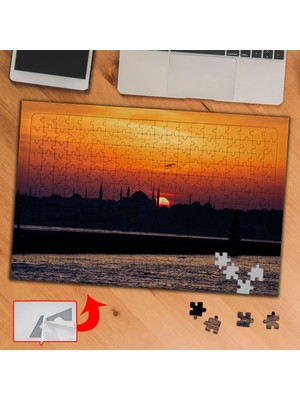 Asilmeydan Istanbul Silüeti,gün Batımı 240 Parça Puzzle Yapboz TABLO-PF77