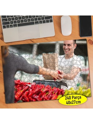 Asilmeydan Organik Gıda Pazarı Alışveriş 240 Parça Puzzle YAPBOZ-109110853
