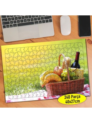 Asilmeydan Çimenler Üstünde Meyve Sepeti 240 Parça Puzzle YAPBOZ-535376