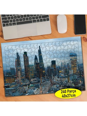 Asilmeydan Londra Metropol Manzarası 240 Parça Puzzle Yapboz TABLO-77773287