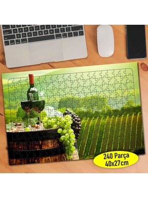 Asilmeydan Toskana Italya Üzüm Şarap Fıçısı 240 Parça Puzzle YAPBOZ-8228