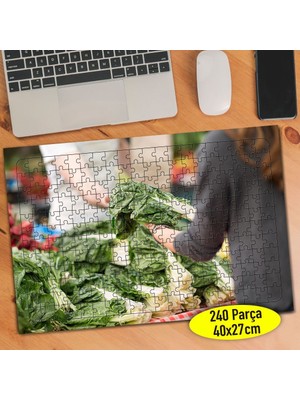 Asilmeydan Organik Gıda Pazarı Sebzeler 240 Parça Puzzle YAPBOZ-109110874