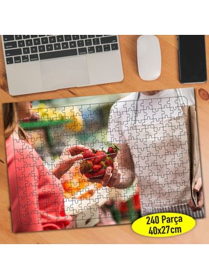 Asilmeydan Organik Gıda Pazarı Çilek 240 Parça Puzzle YAPBOZ-88753863