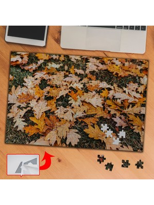 Asilmeydan Sonbaharda Dökülen Yapraklar 240 Parça Puzzle Yapboz TABLO-435753