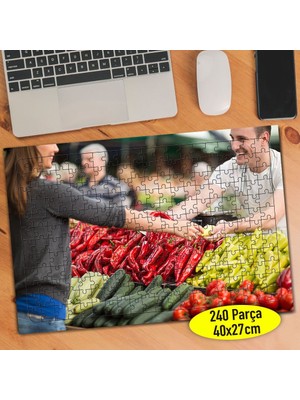 Asilmeydan Organik Gıda Pazarı Alışveriş 240 Parça Puzzle YAPBOZ-109110741