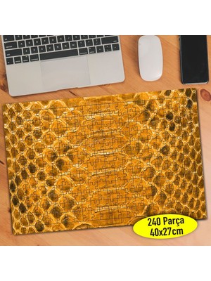 Asilmeydan Sarı Piton Yılanı Deri Deseni 240 Parça Puzzle YAPBOZ-86327469