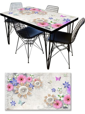 Sticker Art Masa Kaplama Folyosu Mobilya Masa Kaplama Folyoları Papatya Çiçek