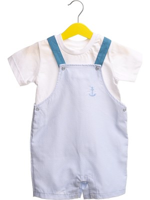 Hello Baby Yaz Erkek Bebek Çapa Salopet-Tshirt Takım