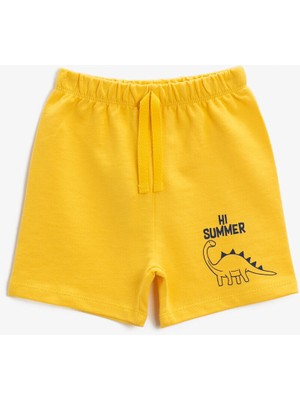 Koton Kids Beli Baglamali Sort Baskili Pamuklu