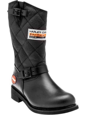 Harley Davidson Laconia Kadın Siyah Deri Bot 025G100072