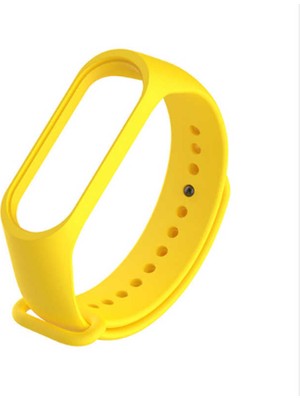 noktaks - Xiaomi Mi Band 2 - Kordon Silikon Kordon - Sarı - T5644