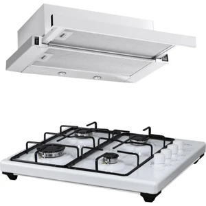 Beyaz Aspiratörlü Set Üstü Ocaklı Takım (DS6-905  Aspiratör + LX-420F  Ocak)