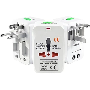 2886 (125V-250V-6A-13A) Beyaz Universal Çoklu Priz Çevirici Seyahat Adaptörü
