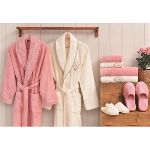 Wedding Krem Pudra Aile Bornoz Seti Özdilek Bornoz Takımı