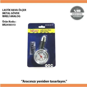 Lastik Hava Ölçer Metal Gövde Ibreli Analog
