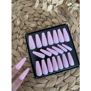 SYBELLE KOZMETİK 100 Adet Pembe Balerin Takma Tırnak