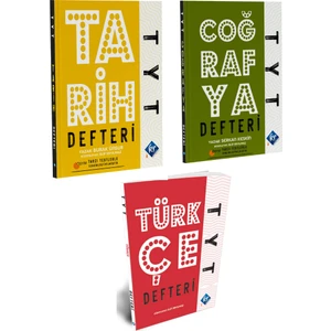 Kr Akademi Yayınları TYT Türkçe-Tarih-Coğrafya Konu Anlatım Defteri (Tamamı El Yazısı 3 Defter)